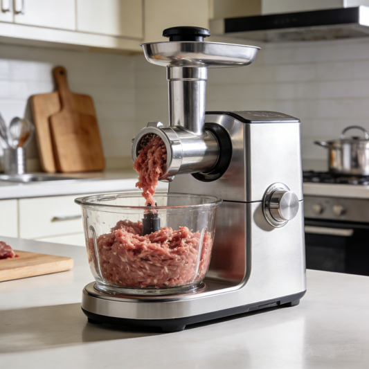 🥩Household Silent Multifunctional Meat Grinder ✨ Automatic Dual-Speed Meat Stuffing Chopping All-In-One Machine | Thickened Stainless Steel Food Processor | Easy Disassembly Anti-Pinch Auxiliary Food Meat Paste Garlic Chili Chopper All-Rounder⚙️